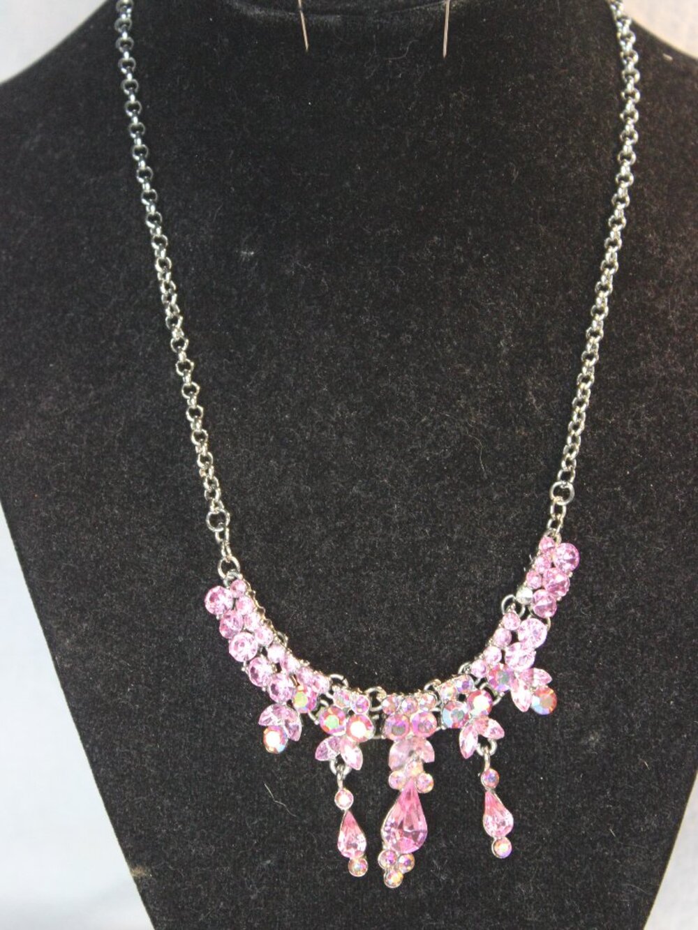 Faux pinkstone necklace